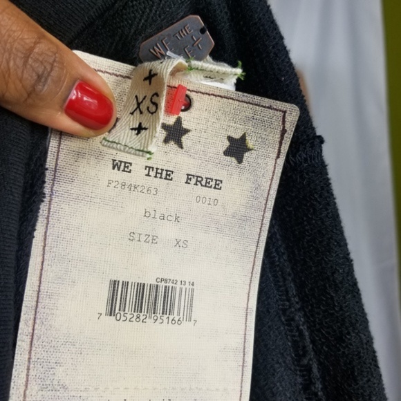 Free People Black Stud Snap Buttons Cardigan    - Picture 7 of 7